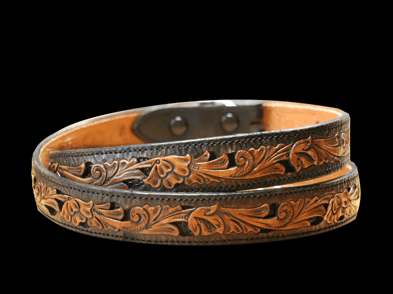 Hand Tooled 1" Belt (In Stock) Size 36" - HardwareForGentlemen.com