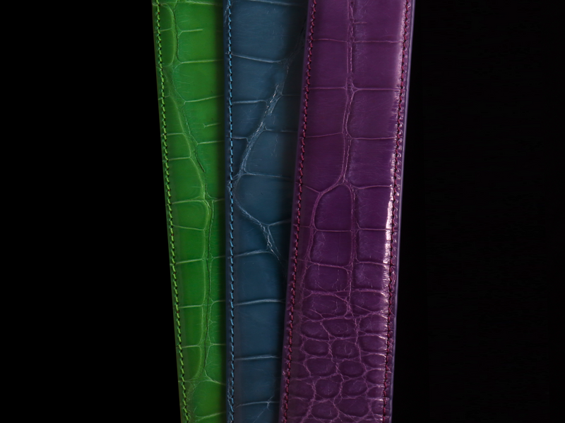 In Stock Glazed Alligator Belts (Bright Colors)