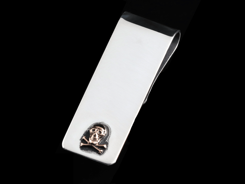 14k Skull Money Clip - HardwareForGentlemen.com